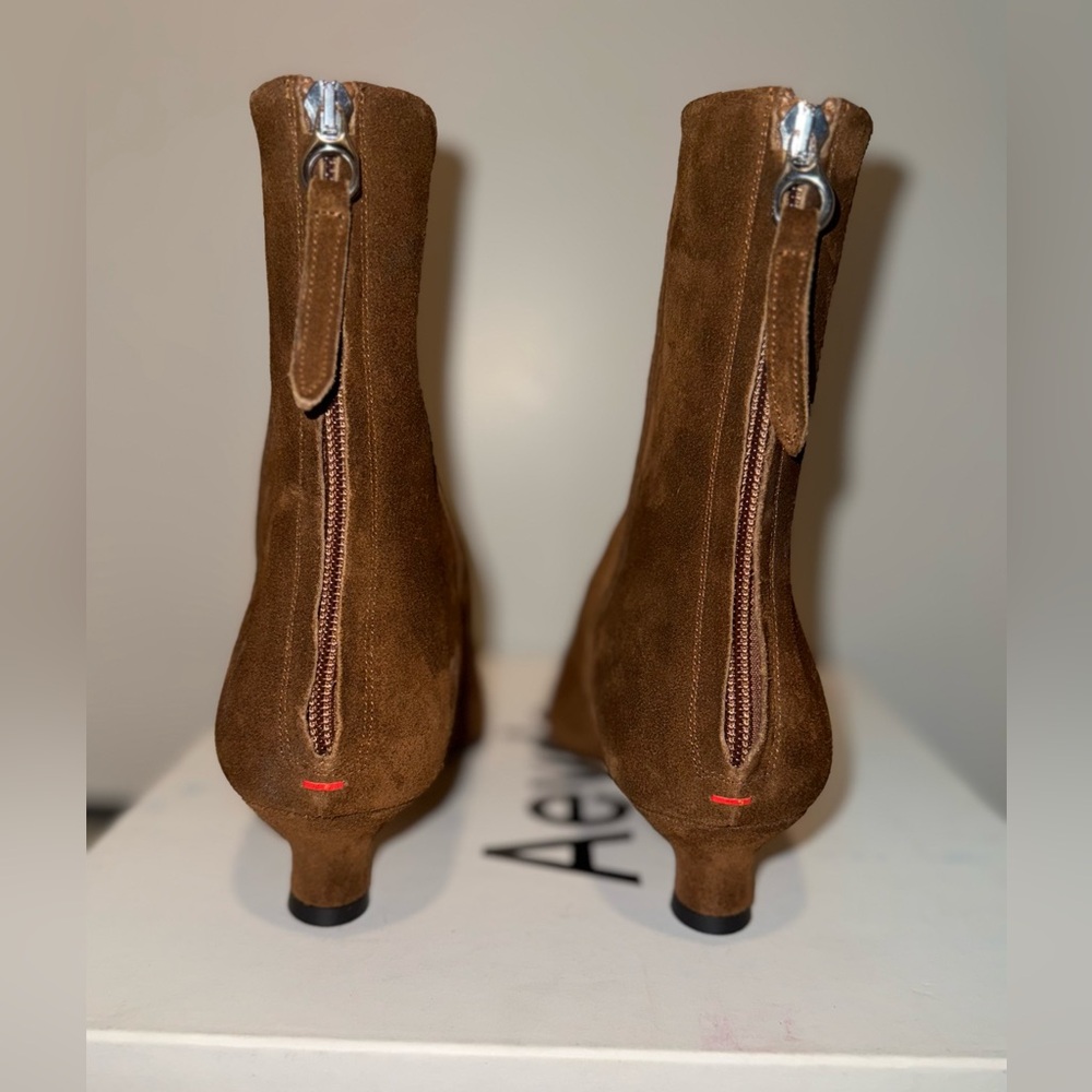 Aeyde Zoe Kitten Heel Boots, 38, Brown - Picture 5 of 16